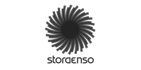 Stora Ensos logotyp i gråskala
